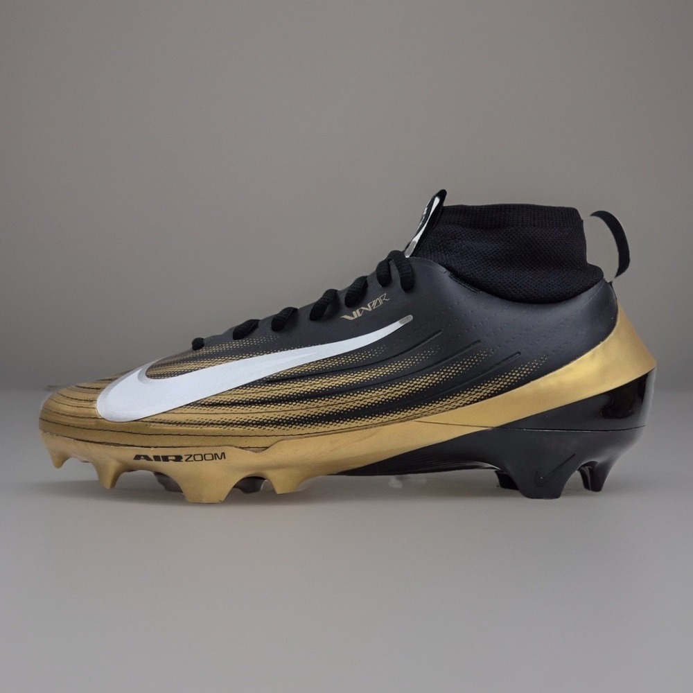 *NEW Men Size 15 Nike Air Zoom Vapor Pro 1 Football Cleats Black Gold FB3298-003